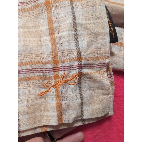 Steve Harvey Classic Men's Plaid Short Sleeve Button Up Size 5XL NWT 100% Linen - Picture 6 of 10